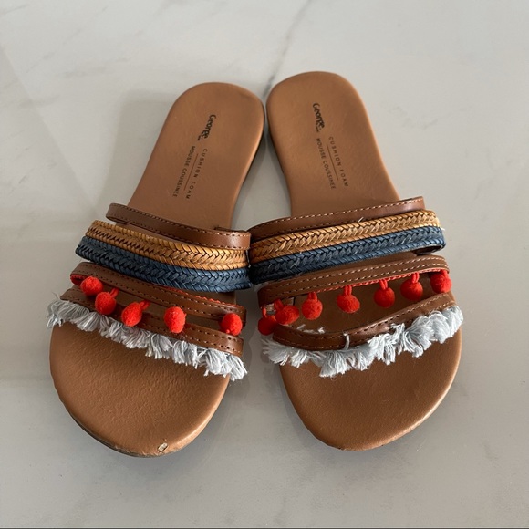 George Slip on Beach Sandals BP Abby Look alike Size 7.5 - Picture 2 of 7